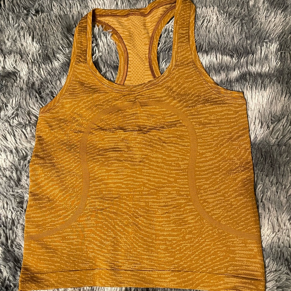 lululemon athletica Orange Short Sleeve Tee